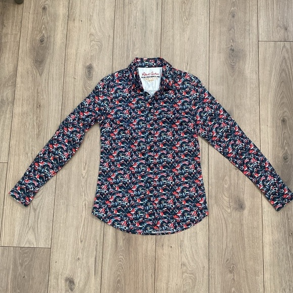 Robert Graham Exclusive Ferrari Car Black and Red Button Down Long Sleeve - XS - Picture 2 of 13